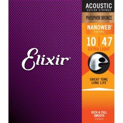 ELIXIR 16002 - Acoustic Phosphor Bronze NANOWEB - 10 47