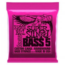 ERNIE BALL 2824 Super Slinky BASS - Muta 5 corde Basso Elettrico 40/125